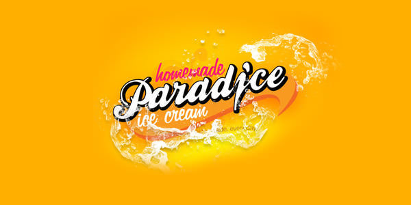 Paradice Ice Cream thiet ke logo nha hang